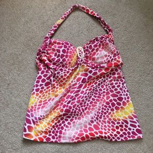 Leopard Print Tankini Top (Perry Ellis)